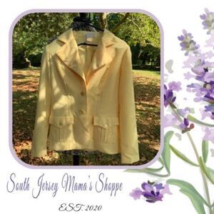 Vintage 1960s Bobbie Brooks Yellow Blazer Size 7 (C47)